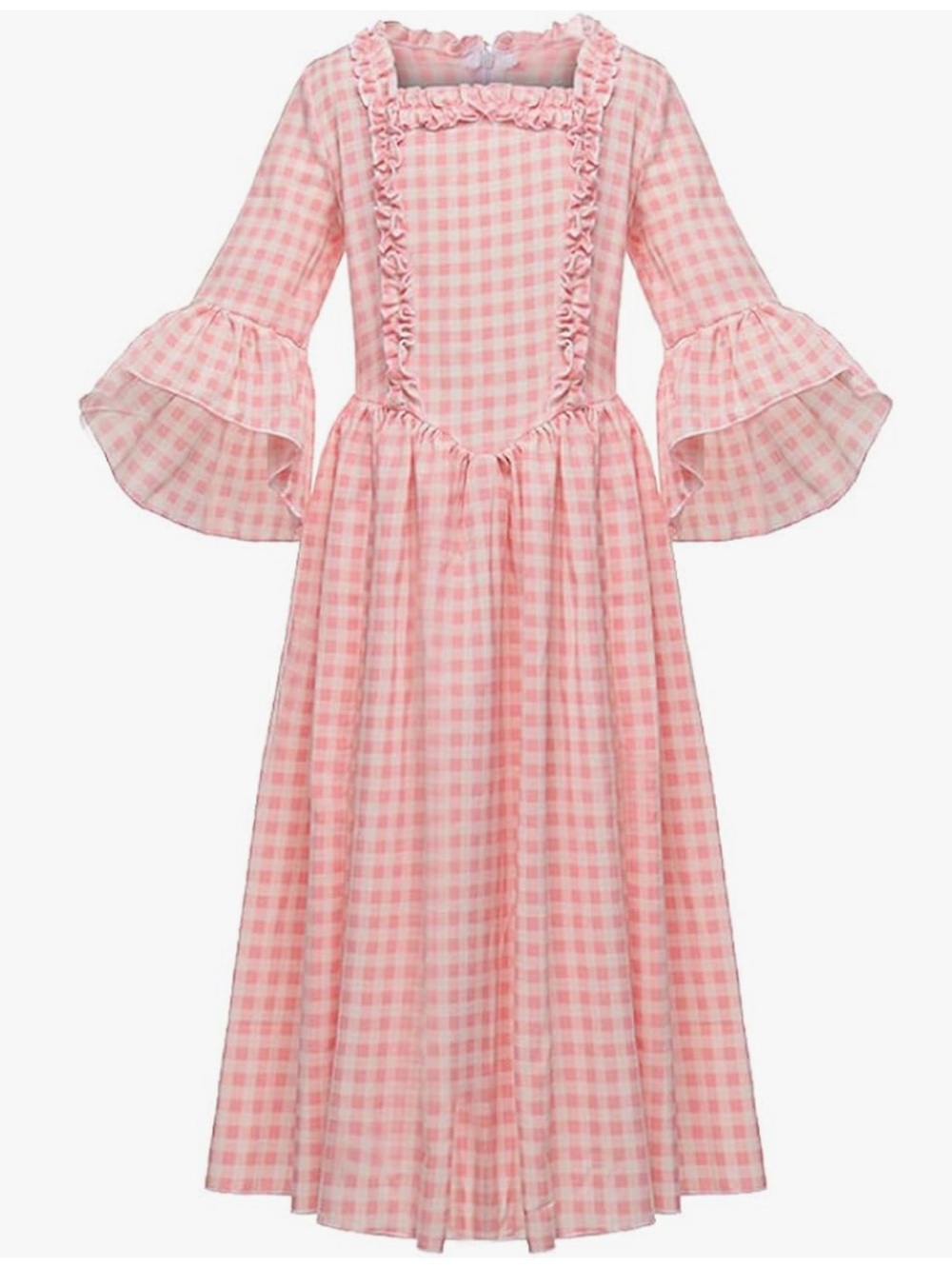 Pink Gingham Ruffled Theater Costume Dress